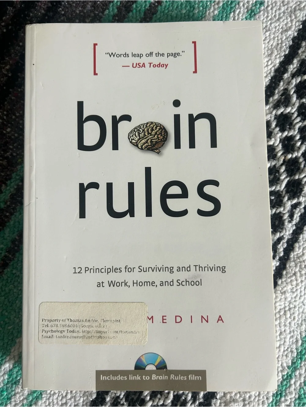 Brain Rules by John Medina — White Paperback